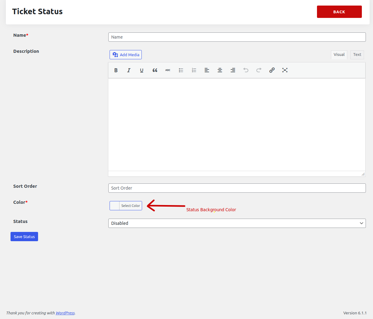 Ticket Status