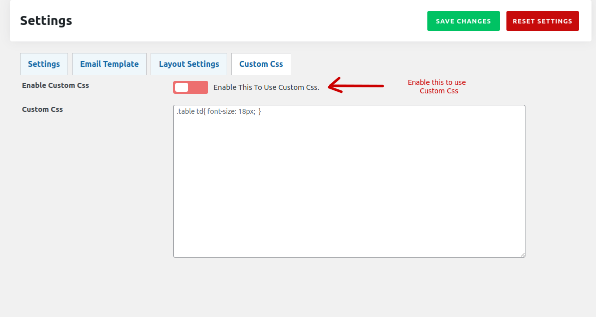 Custom css