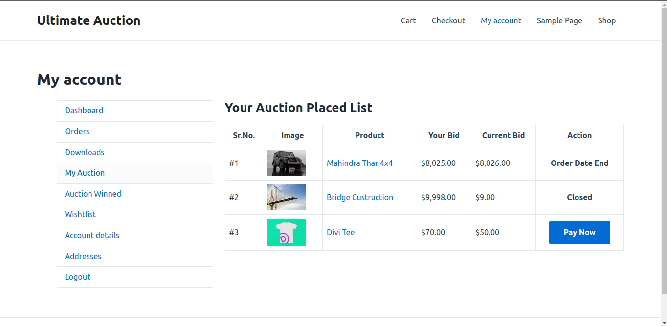 winner List